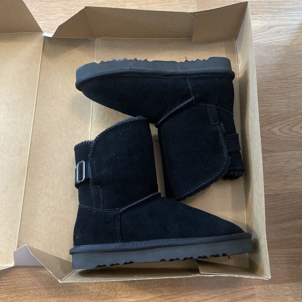 Style & Co Teenyy Suede Winter Booties Black Faux Fur Lined Boots Size 5 NEW - Picture 4 of 10